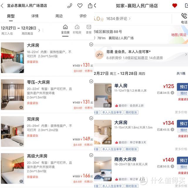 价格近似的两家酒店，入住体验有何不同？